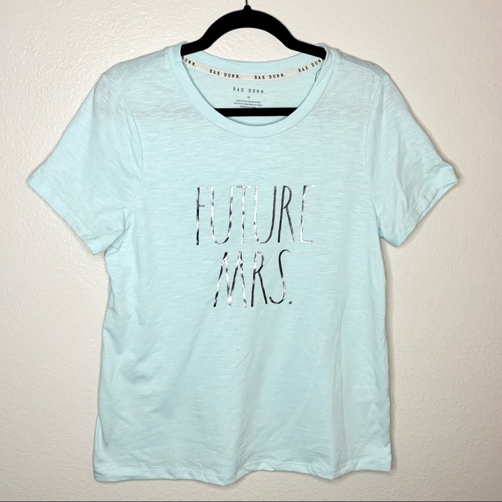 Rae Dunn future mrs T-shirt blue medium nwt